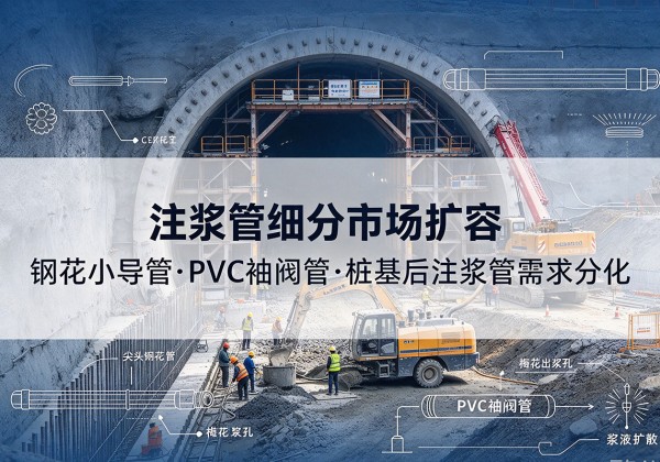 防城港注浆管细分市场扩容，隧道钢花小导管、PVC 袖阀管、桩基后注浆管需求分化